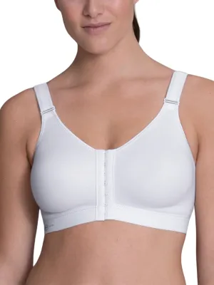 Front Closure Sports Bra - White