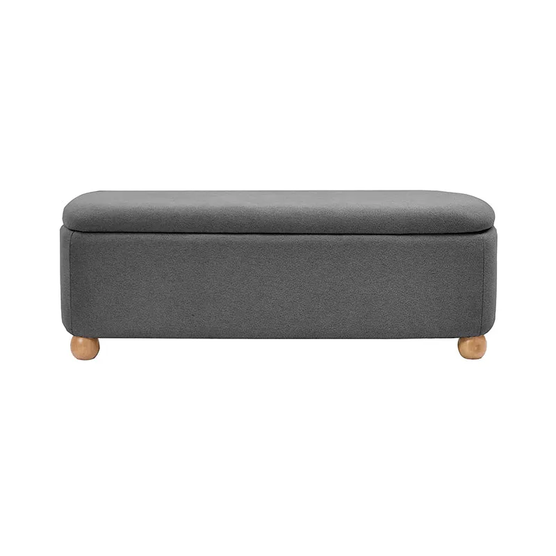 Gabino Functional Storage Bench with Solid Wood Legs and Waterproof Fabric