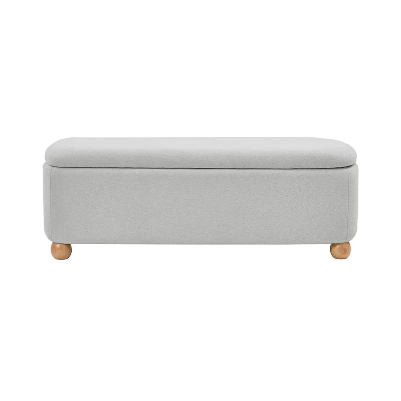 Gabino Functional Storage Bench with Solid Wood Legs and Waterproof Fabric