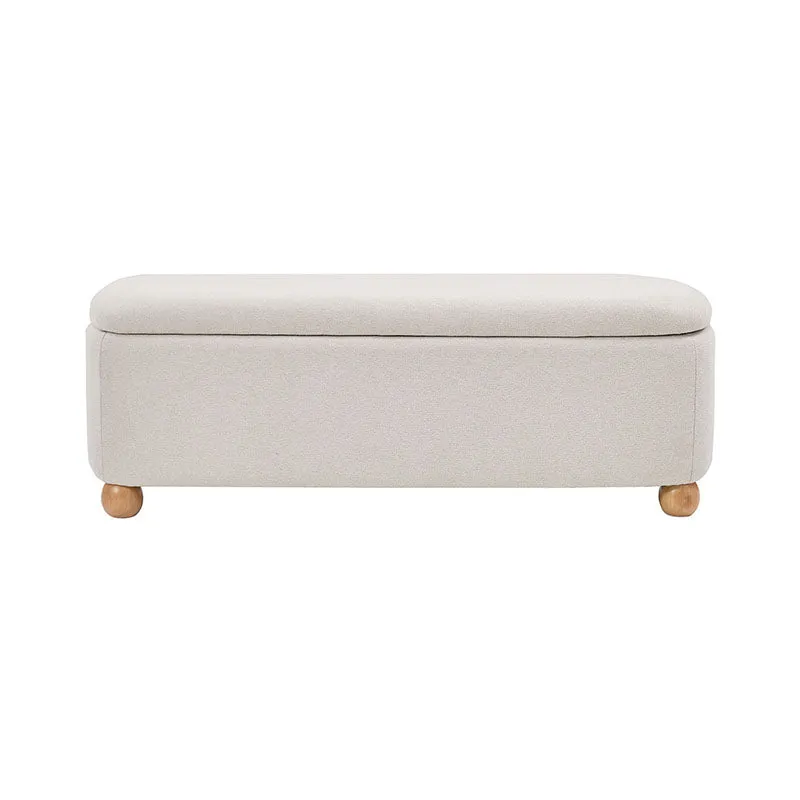 Gabino Functional Storage Bench with Solid Wood Legs and Waterproof Fabric