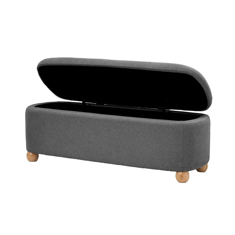 Gabino Functional Storage Bench with Solid Wood Legs and Waterproof Fabric