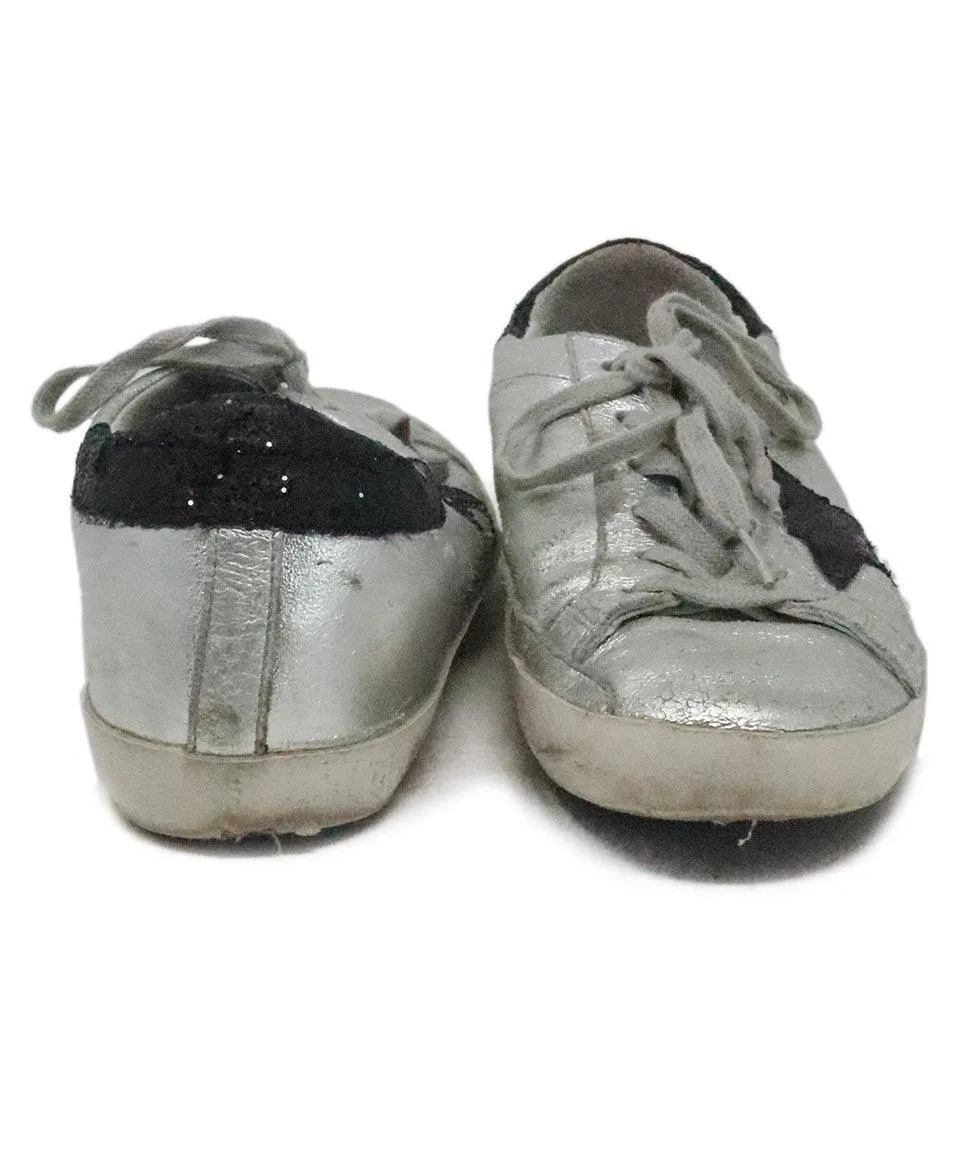 Golden Goose Silver & Black Sneakers sz 7