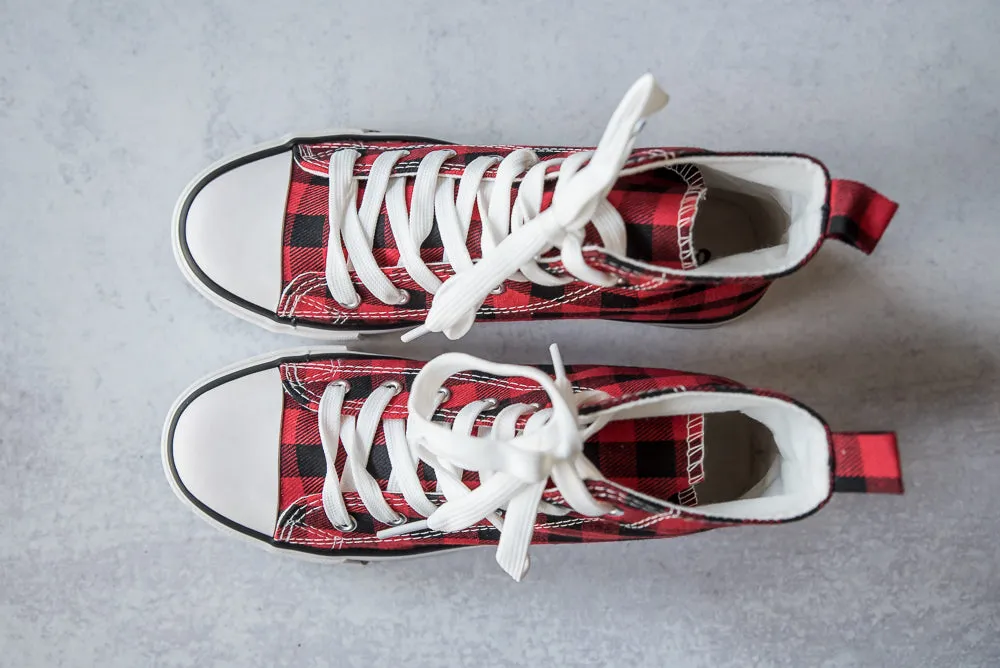 Got the Look Sneakers in Red Plaid [Online Exclusive]