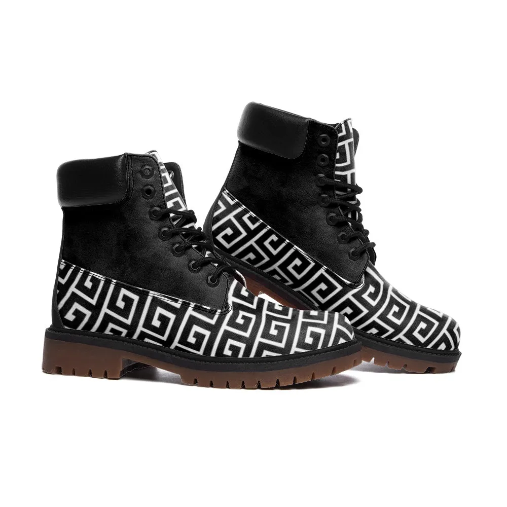 Greek Key Casual Leather Lightweight boots TB