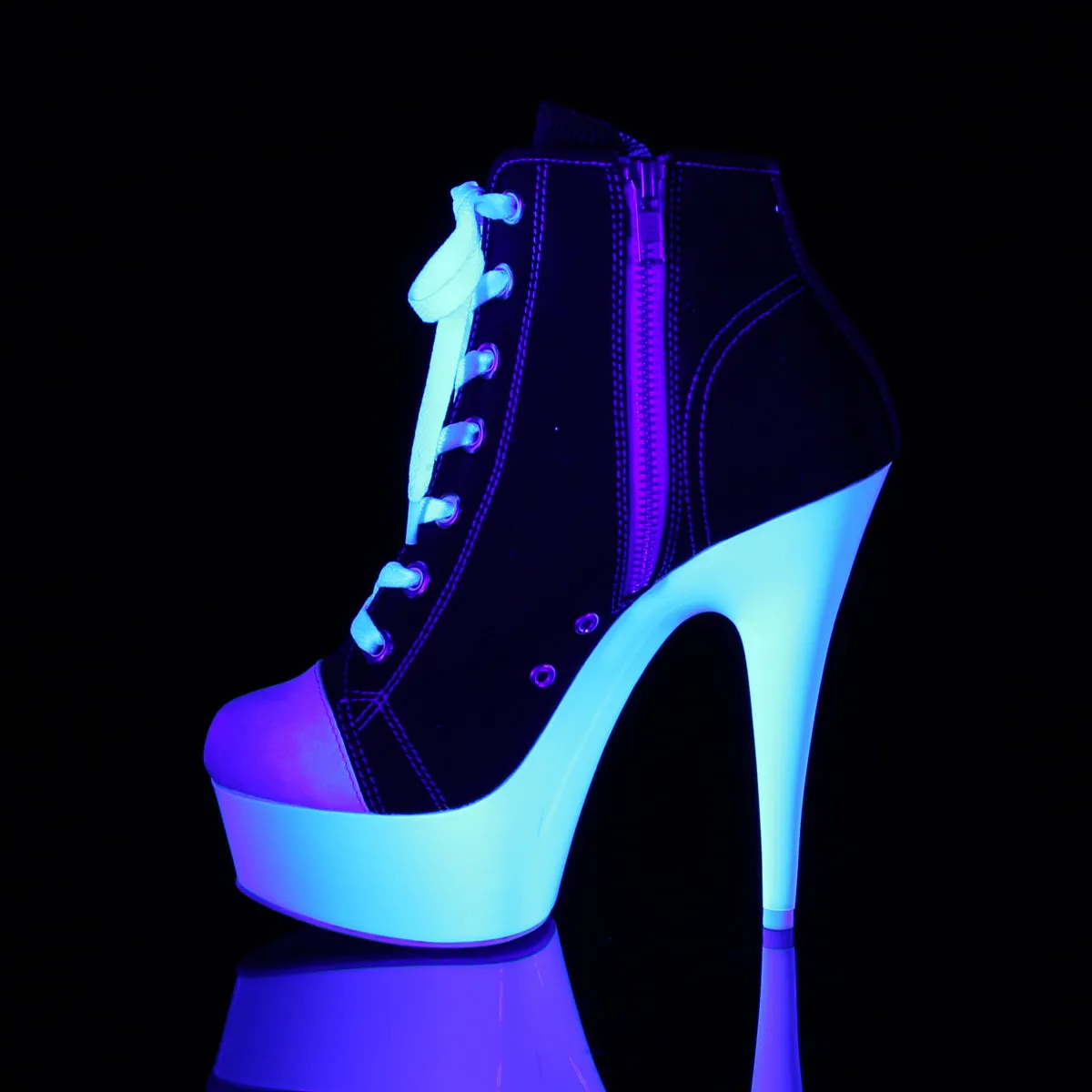 Harley Quinn Platform Sneakers Black / Neon White