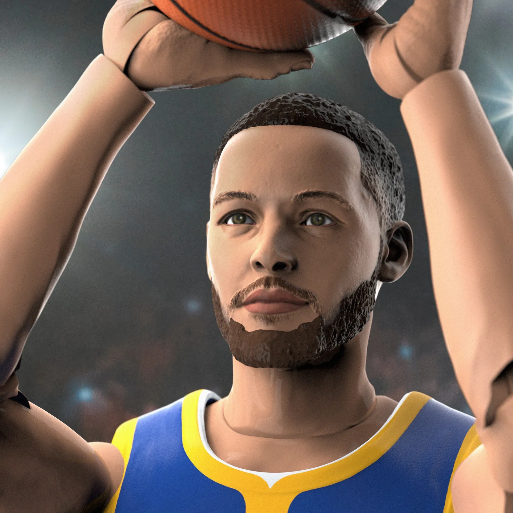 Hasbro Starting Lineup NBA Series 1 Stephen Curry Figure