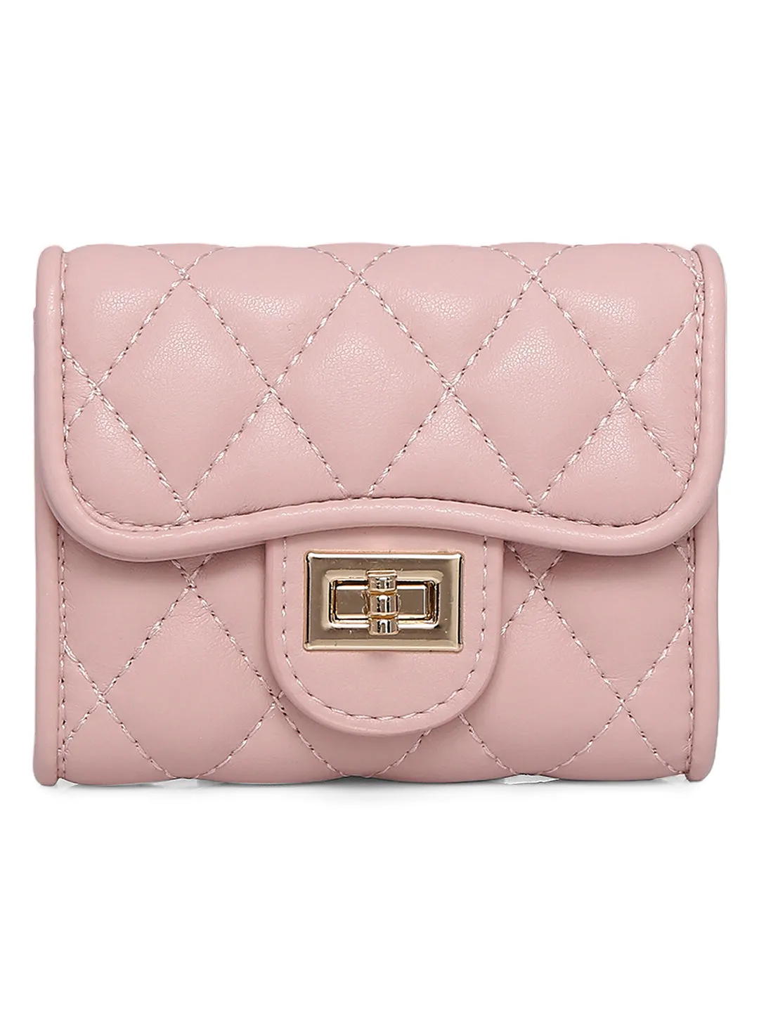 Inc.5 Women Pink Textured Card Holder Wallet