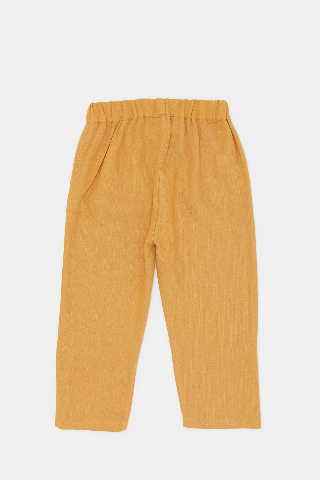 Infant Boys Mustard Linen Trouser