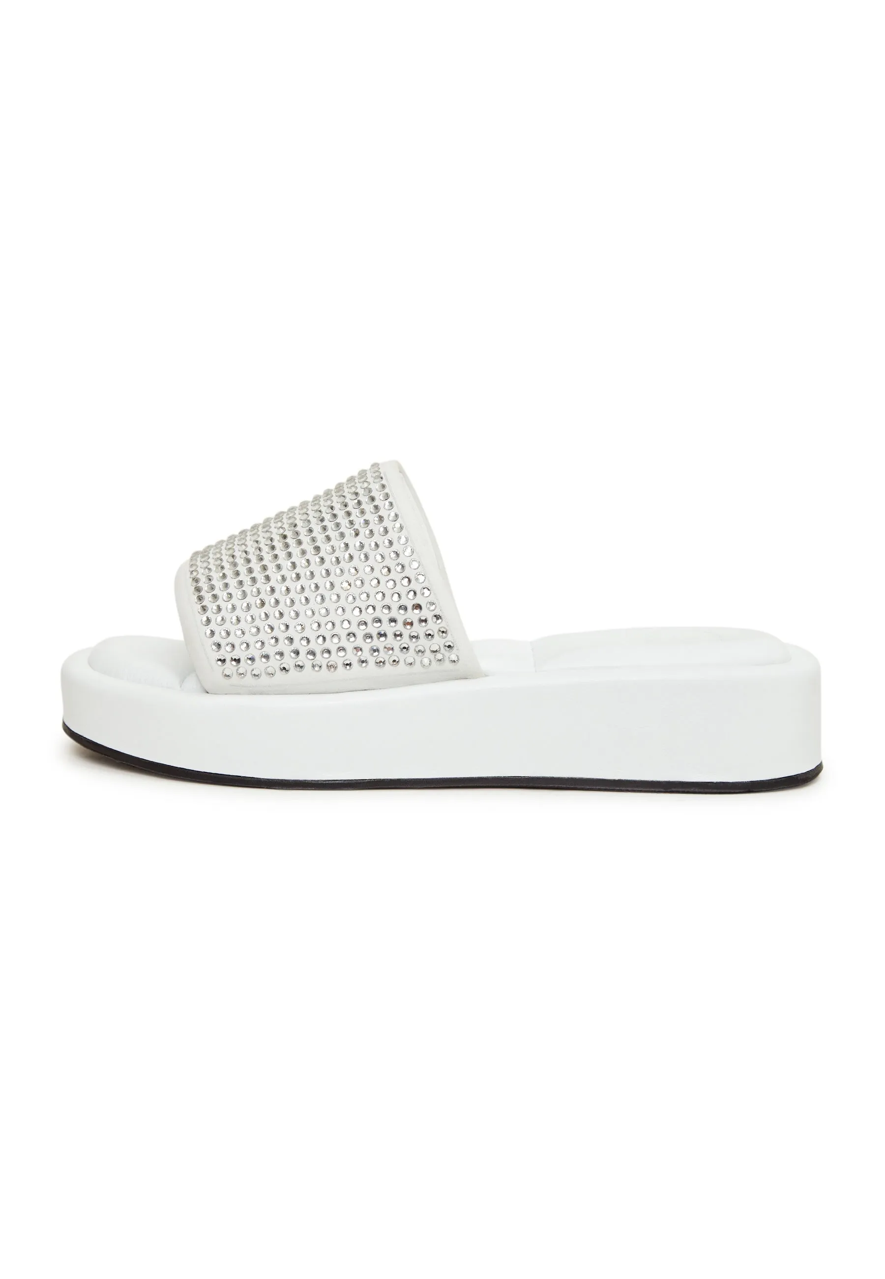 Jewel Platform Mule - White