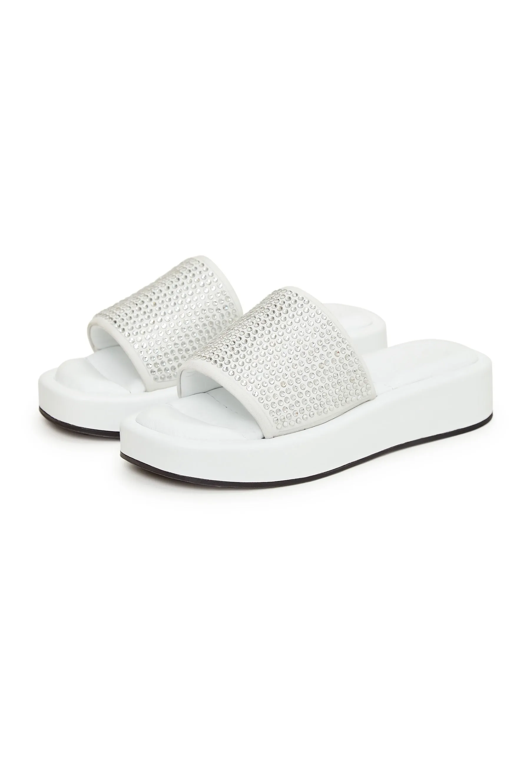 Jewel Platform Mule - White