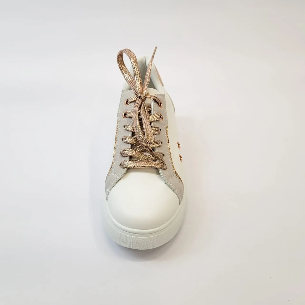 K7 white / rosegold platform sneaker (new)