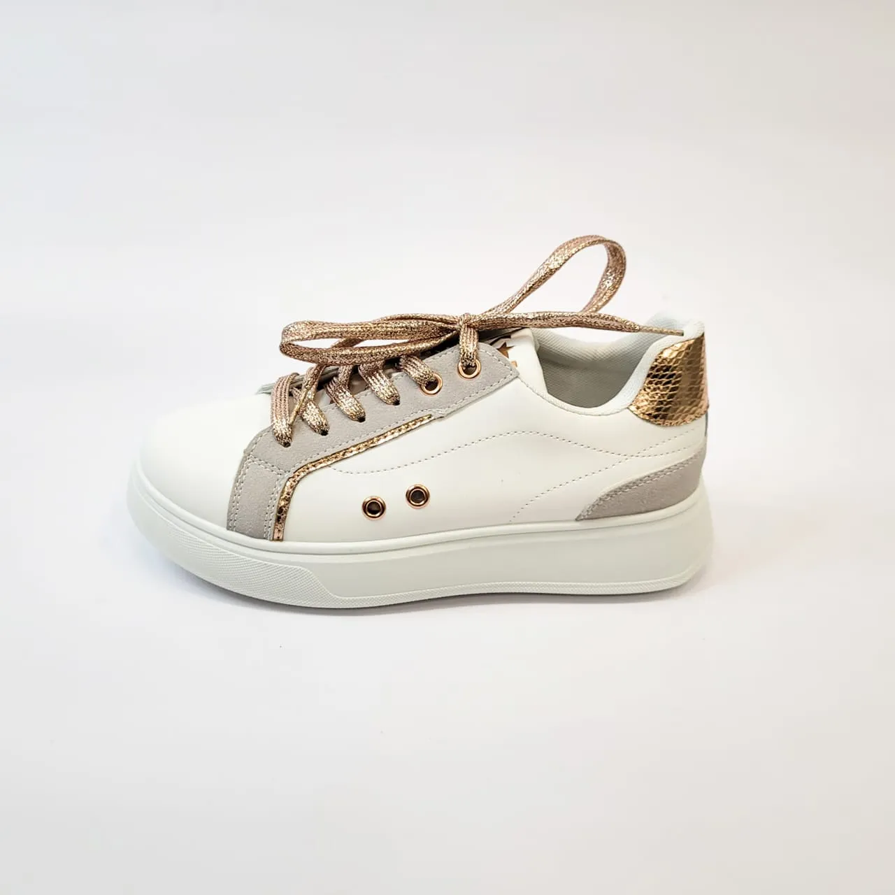 K7 white / rosegold platform sneaker (new)