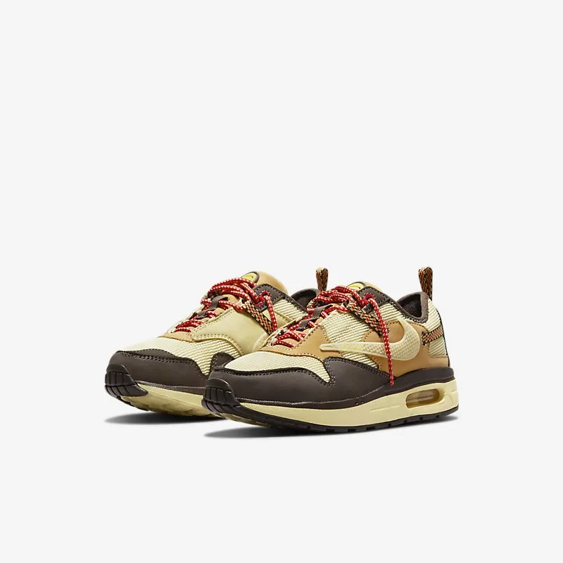 KIDS NIKE AIR MAX 1 TRAVIS SCOTT CACTUS JACK BAROQUE BROWN (PS)