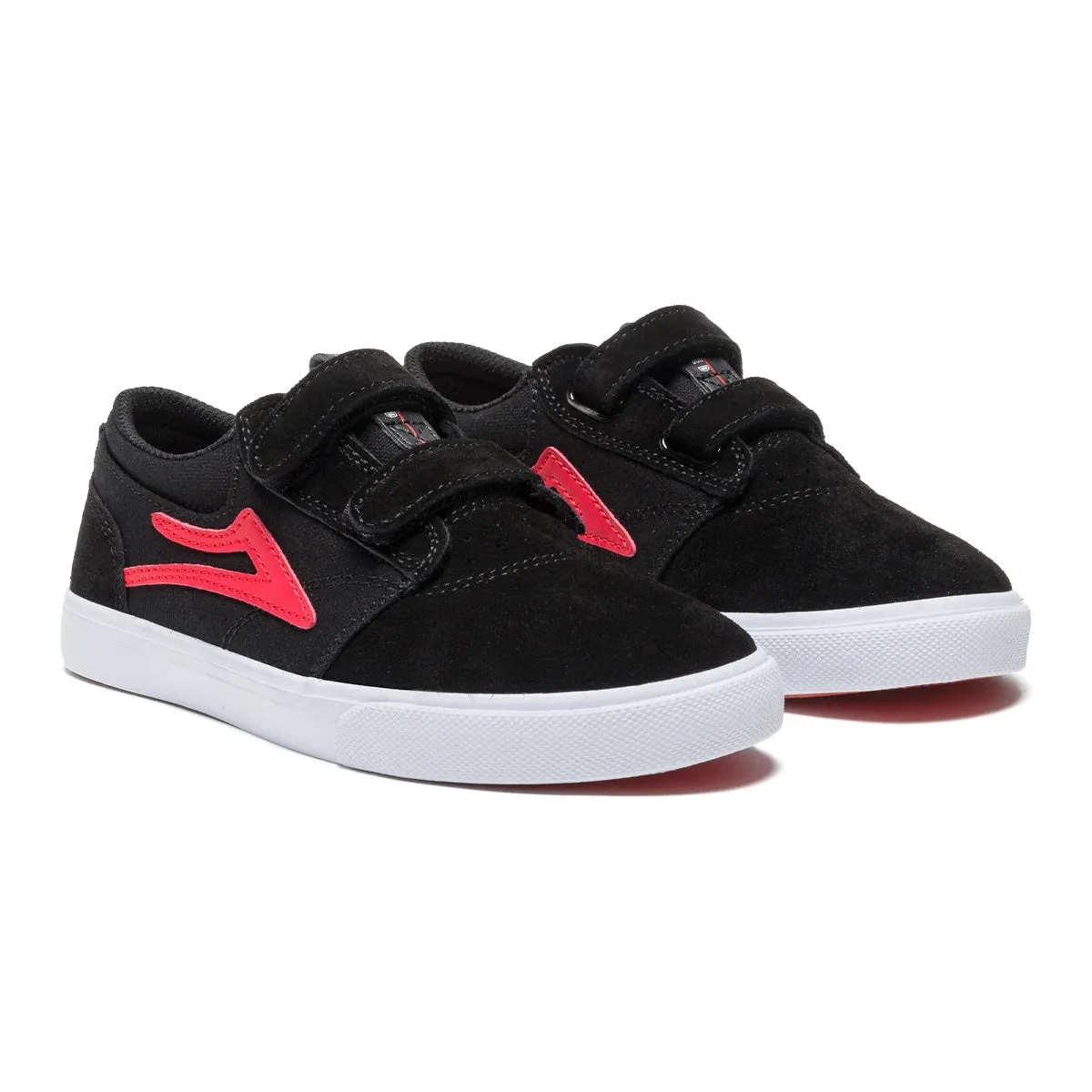 Lakai Shoes Griffin Kids VS - Black/Flame Suede