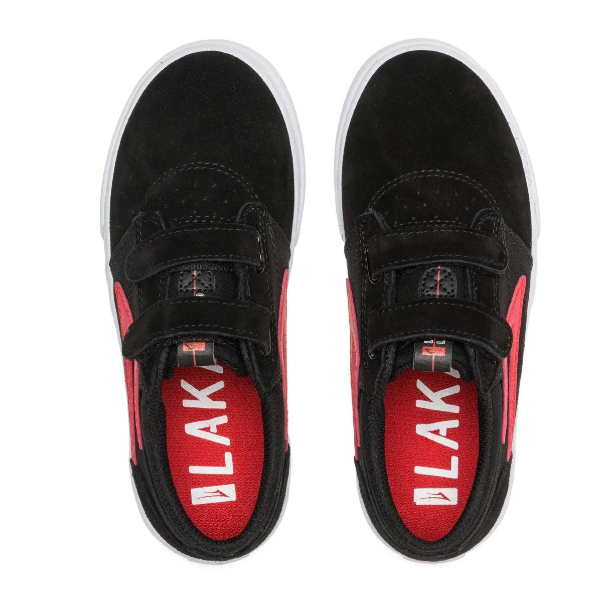 Lakai Shoes Griffin Kids VS - Black/Flame Suede