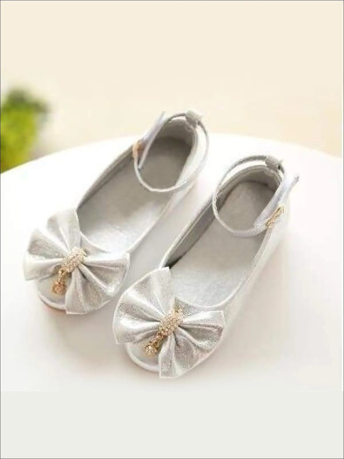 Little Royal Rhinestone Bow Flats By Liv and Mia