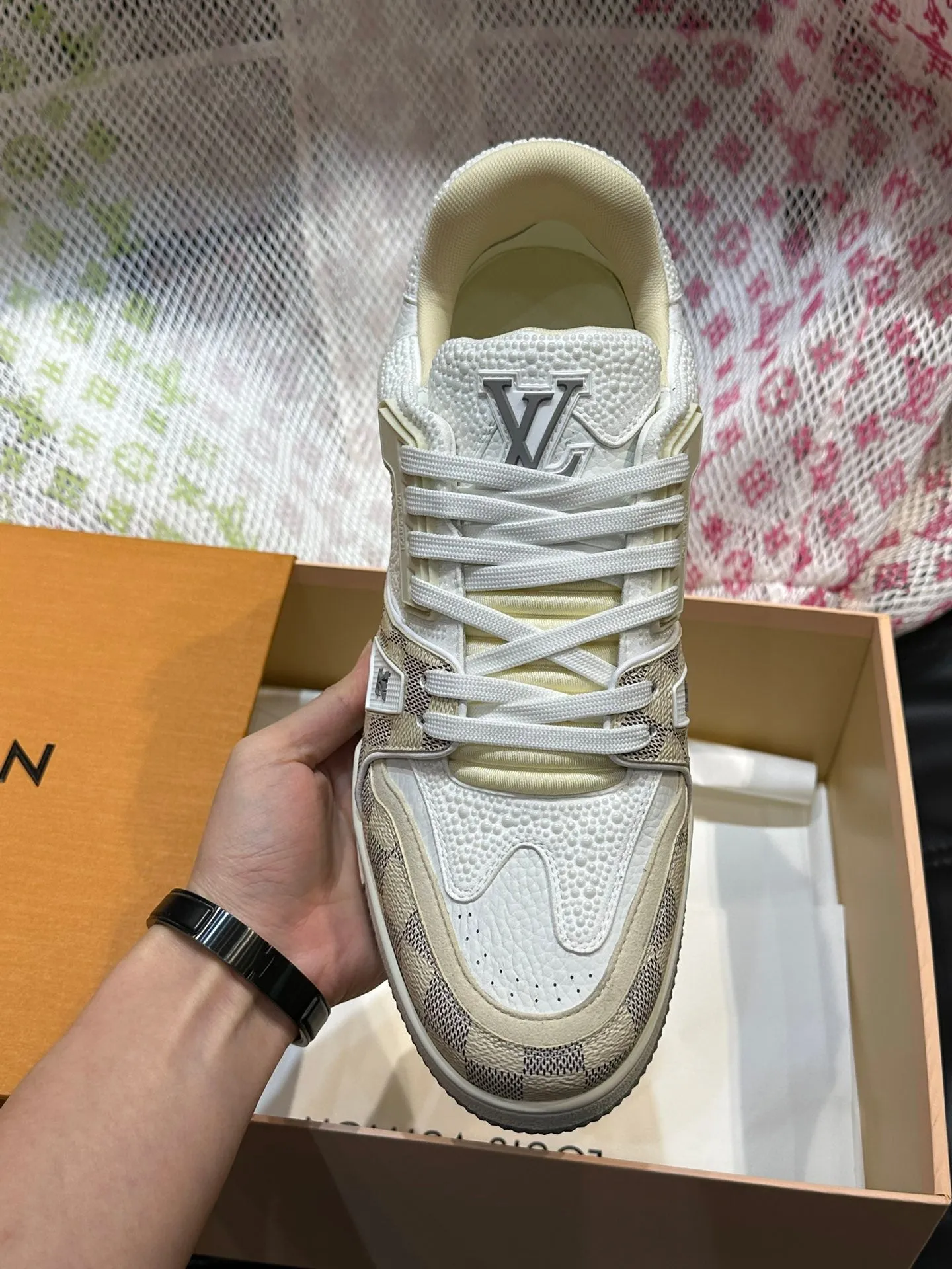 LUV Creme Trainer Sneakers-082