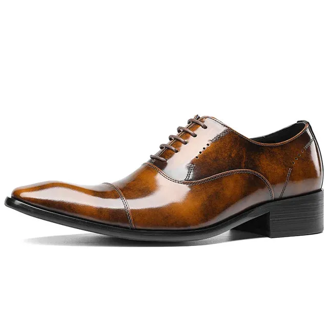 Luxury Shiny Pigskin Leather Shoes