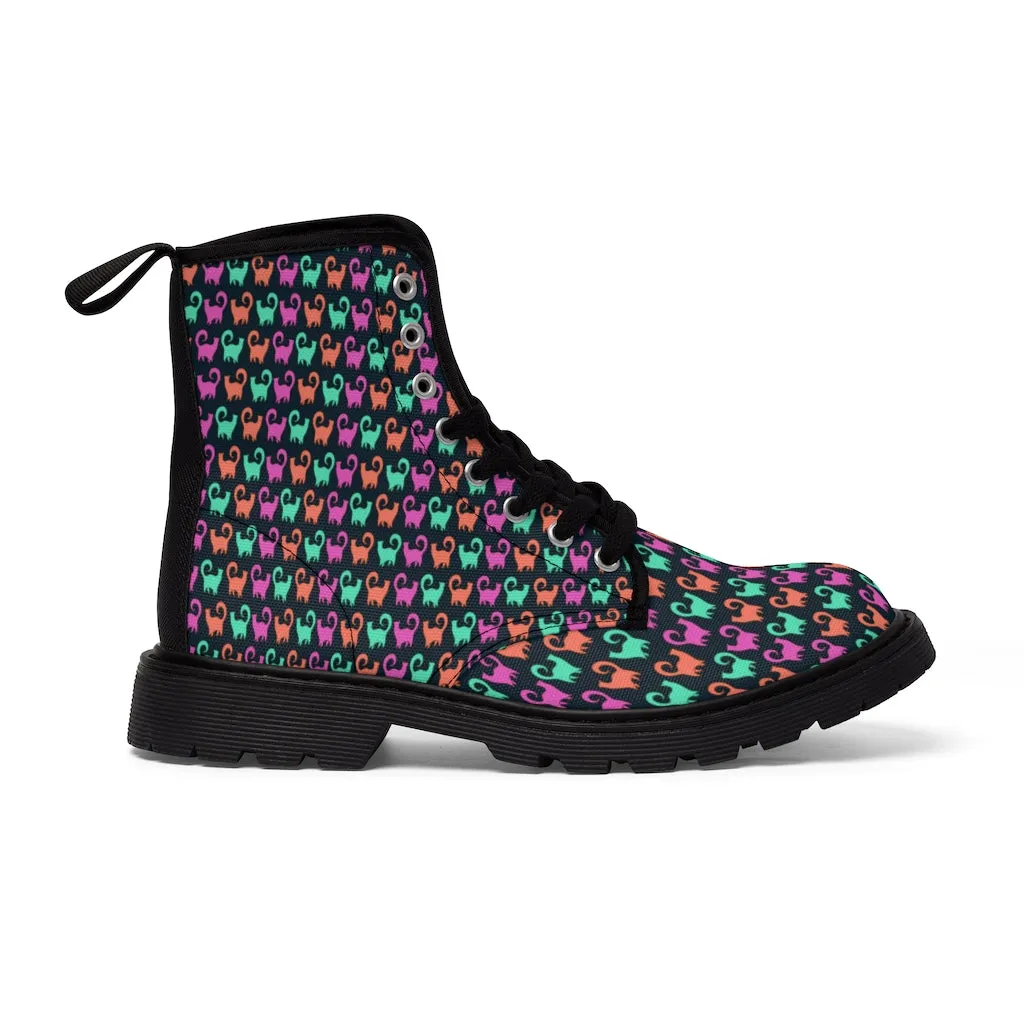 Marching Snobby Cats Women's Canvas Boots