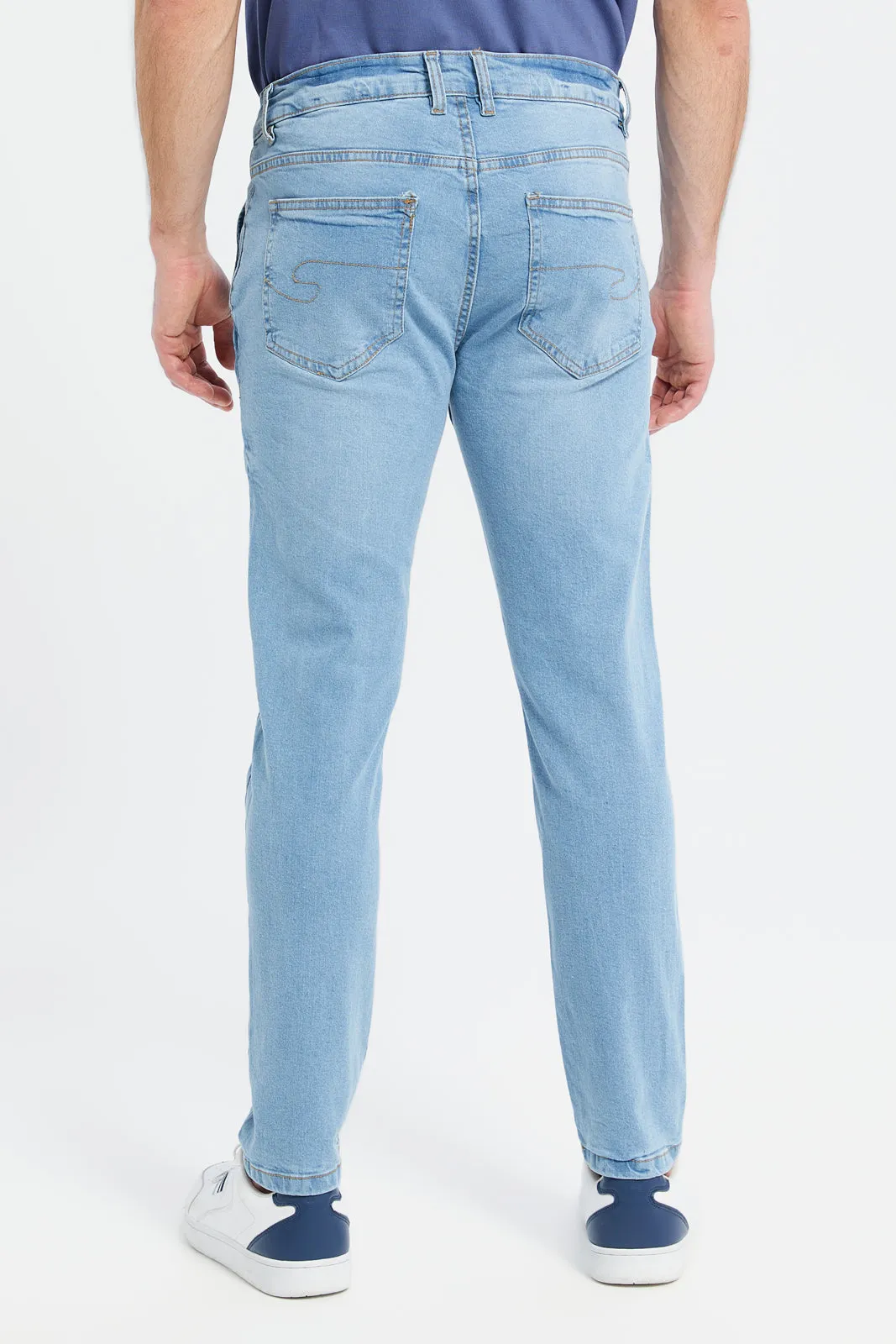 Men Blue Pocket Denim Jeans