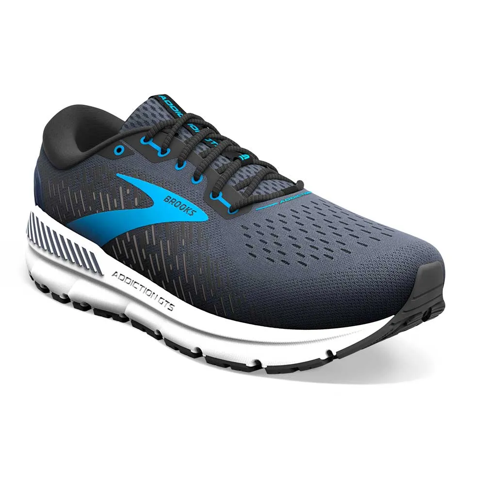 Men's Addiction GTS 15 Running Shoe- India Ink/Black/Blue- Narrow (B)