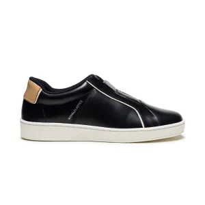 Men's Duca Black Brown Leather Sneakers 06842-997