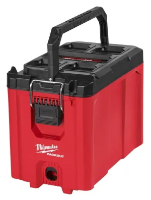 Milwaukee PACKOUT 48-22-8422 Compact Tool Box, 75 lb, Polypropylene, Red, 16.2 in L x 10 in W x 13 in H Outside :EA: QUANTITY: 1