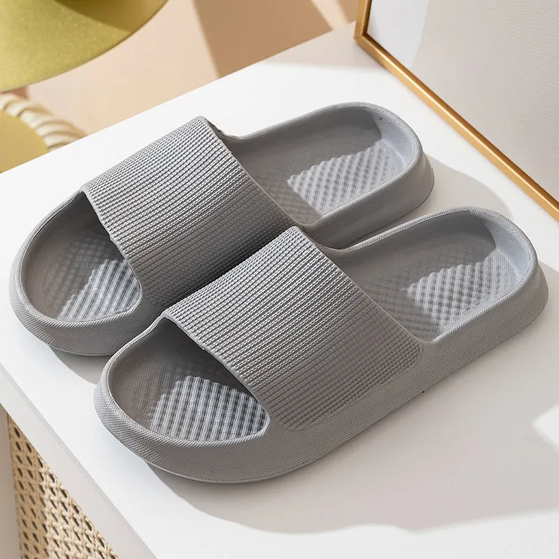 Minimalist Solid Color Thick Platform Slides