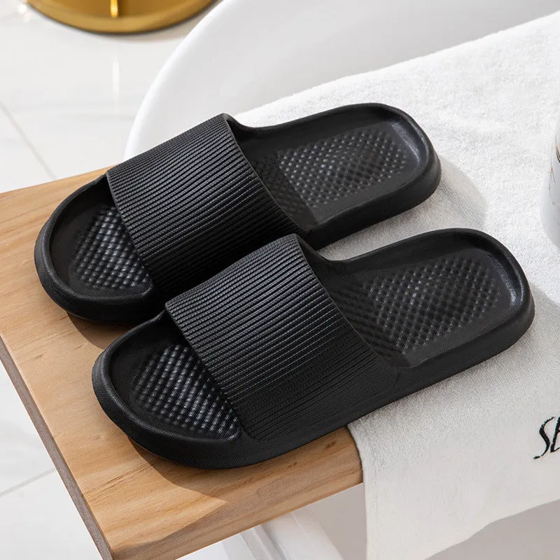 Minimalist Solid Color Thick Platform Slides