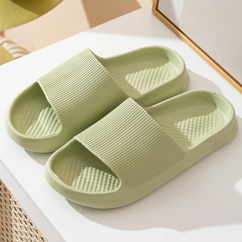 Minimalist Solid Color Thick Platform Slides