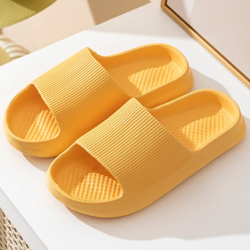 Minimalist Solid Color Thick Platform Slides