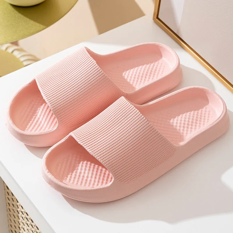 Minimalist Solid Color Thick Platform Slides