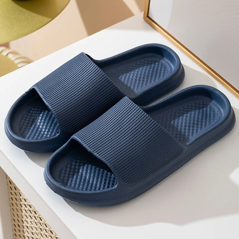 Minimalist Solid Color Thick Platform Slides