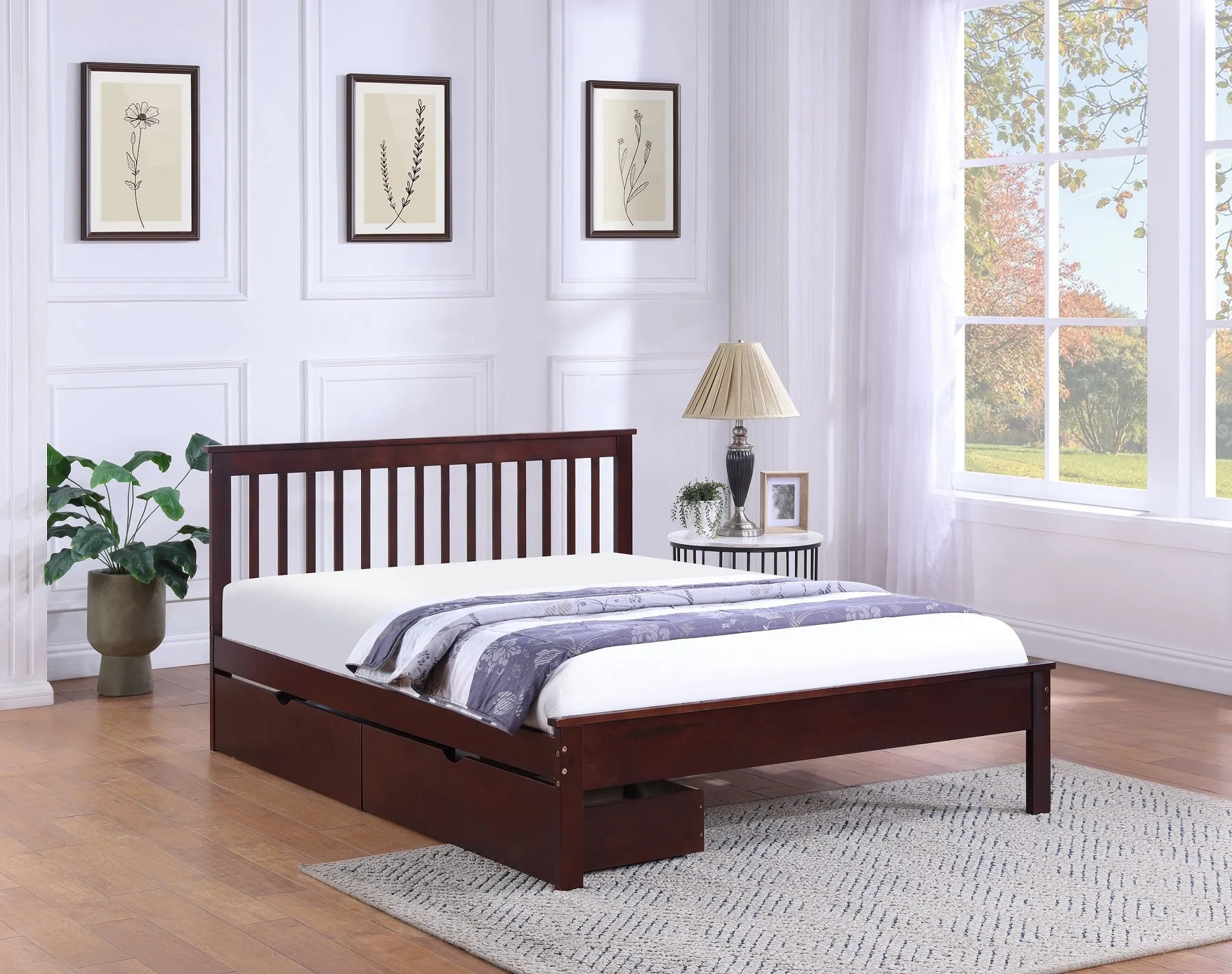 MissionHaven All-in-One Platform Bed - Espresso