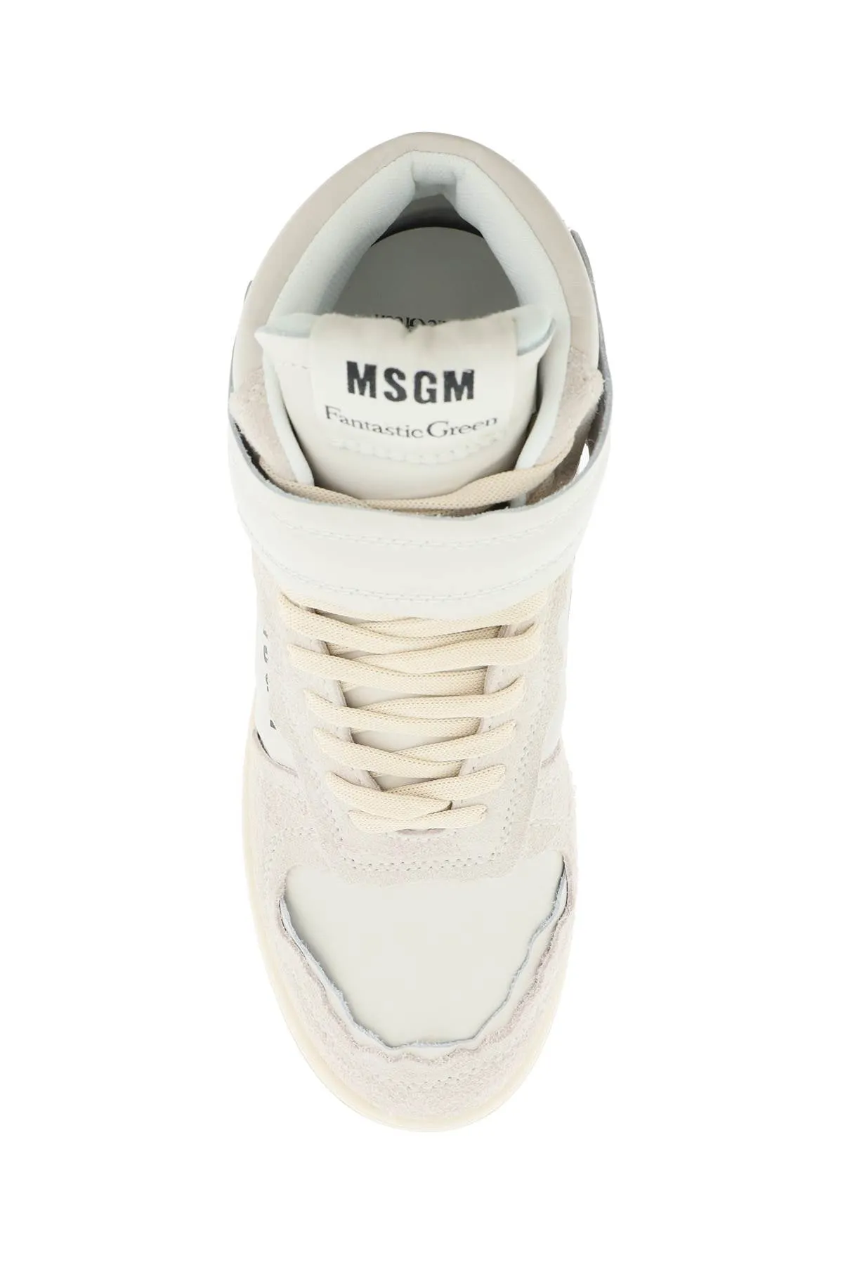 Msgm fantastic green high-top sneakers