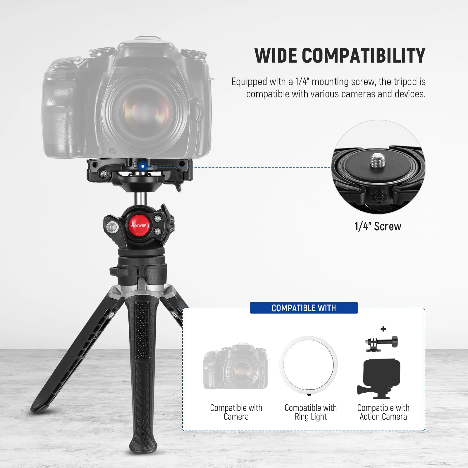 NEEWER TS006 Mini Camera Tripod For Phone And Gopro