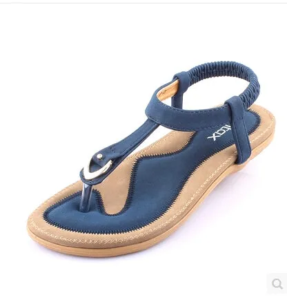 New 2016 Women Summer Style Flat Shoes Women Flat Heel Comfortable Soft Bottom Sandals Women Sweet Flip Flops large Size 35-42