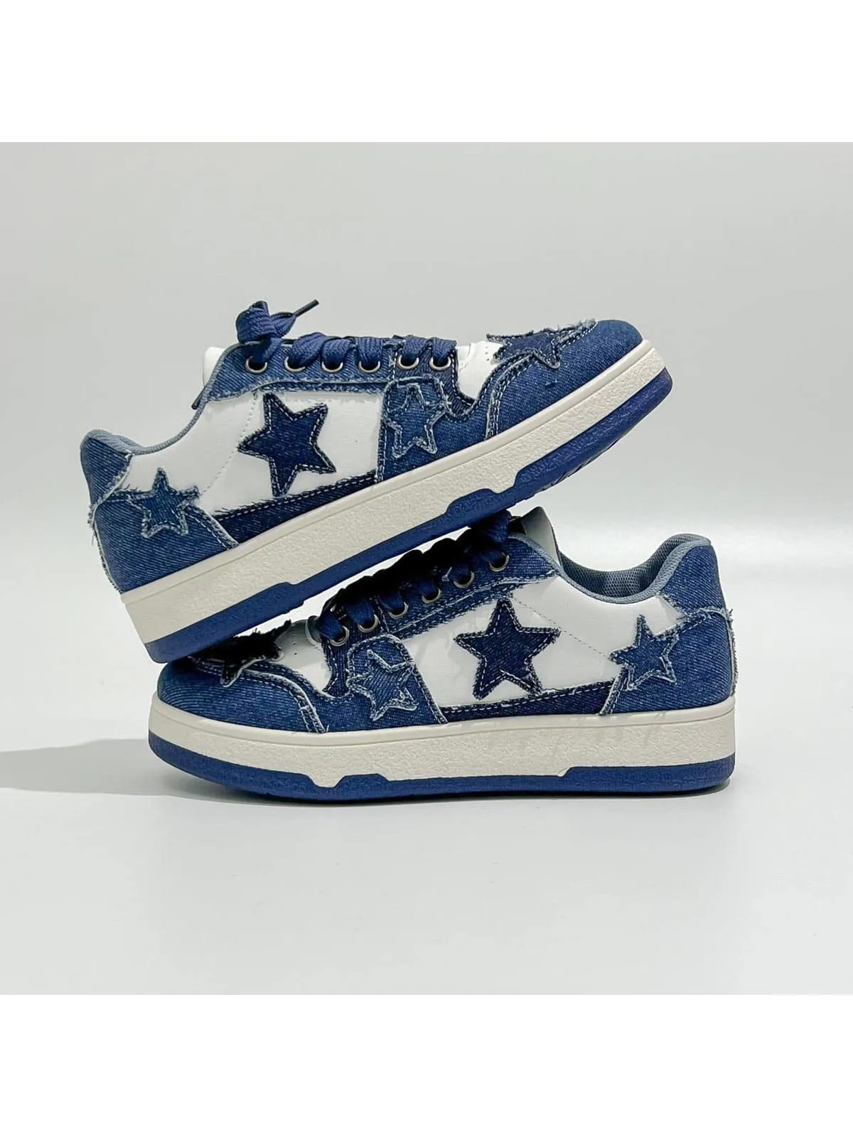 New Artistic Style Star Pattern Canvas Shoes for Women