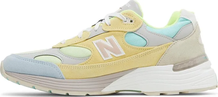 New Balance 992 Made in USA sneakers, cream/yellow