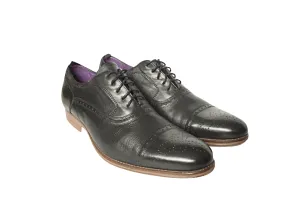 Next Italia Mens Black Oxford Toe Cap Brogues Shoes