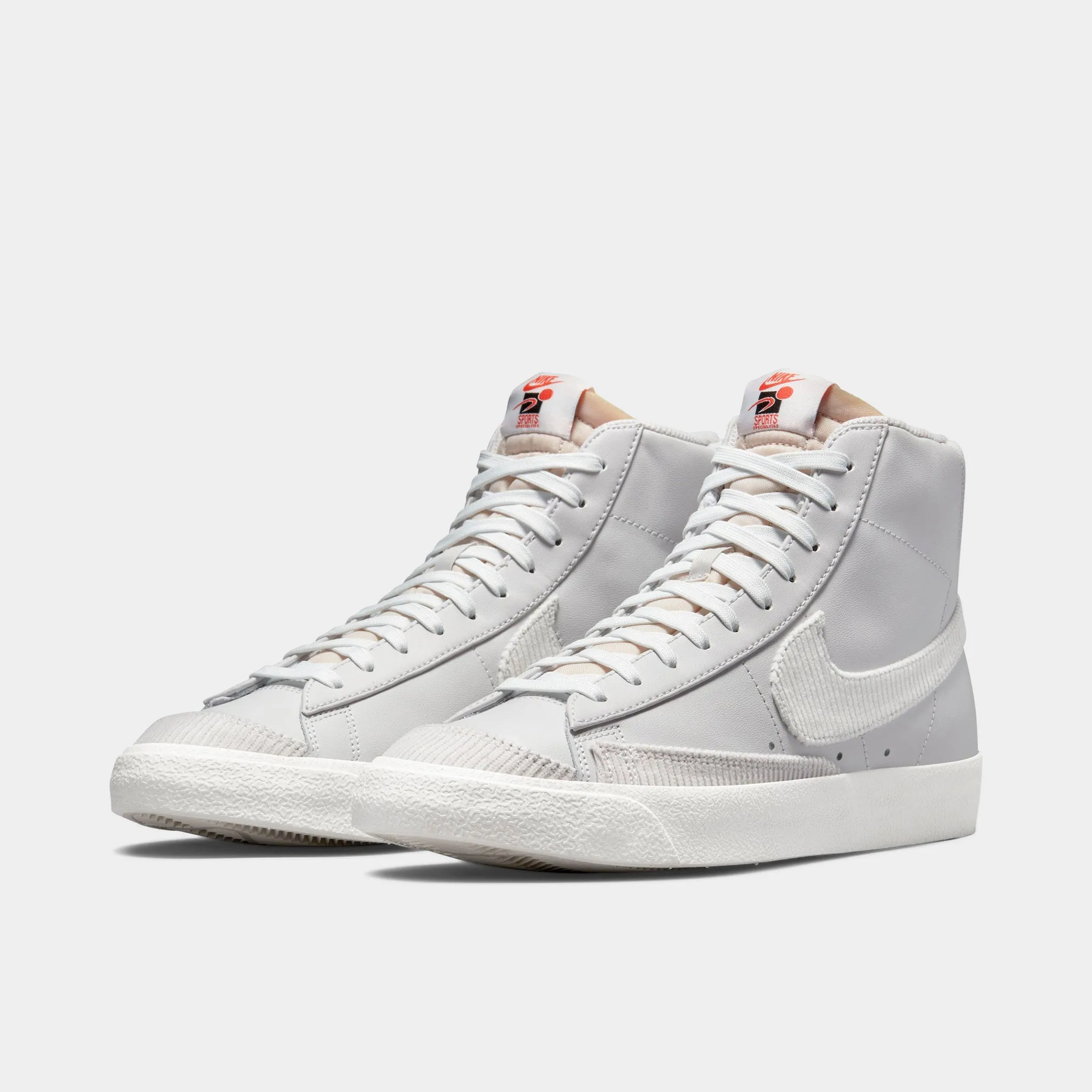 Nike Blazer Mid '77 EMB Vast Grey / Summit White - Chile Red