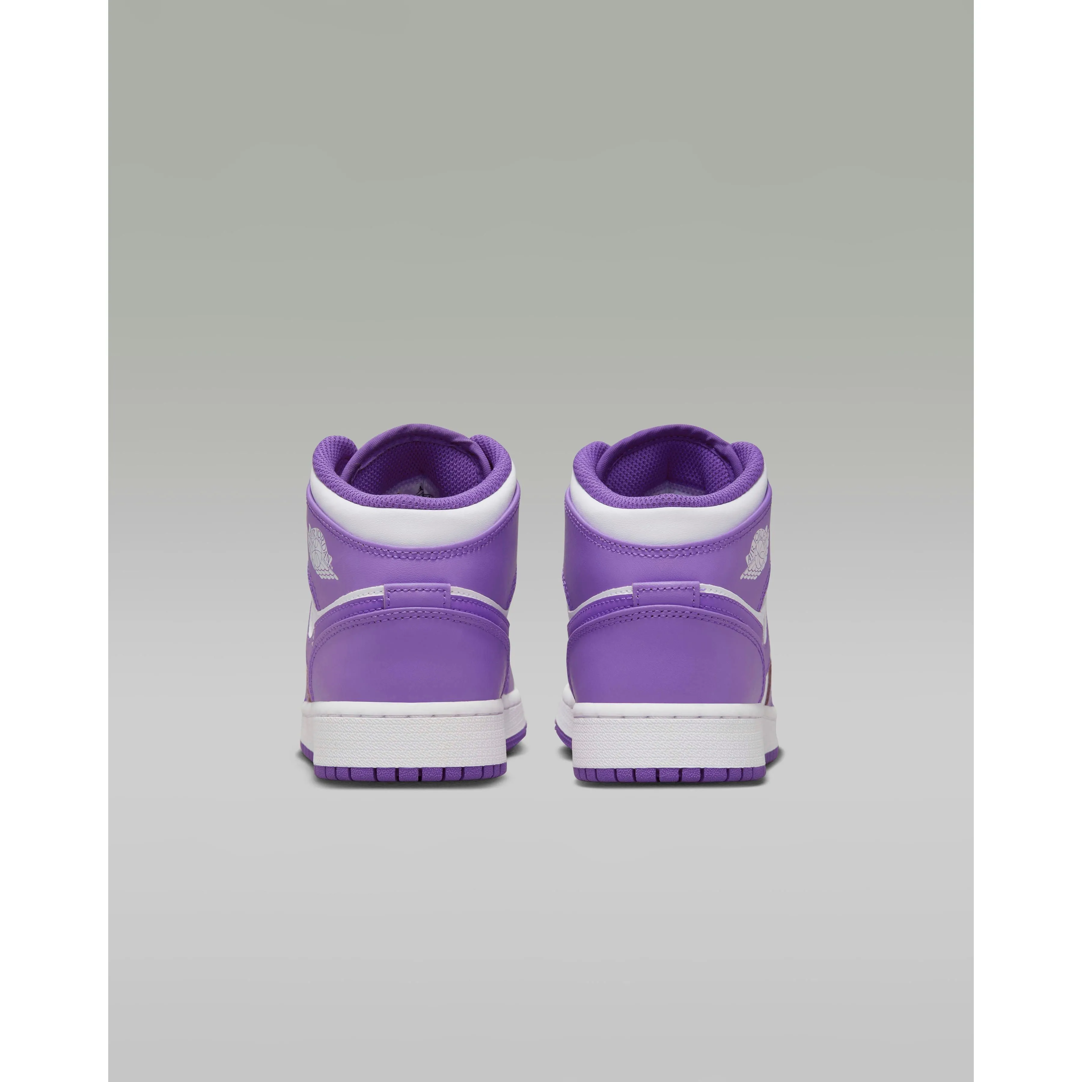 Nike Kid's Air Jordan 1 Mid GS Shoes - Purple Venom / White