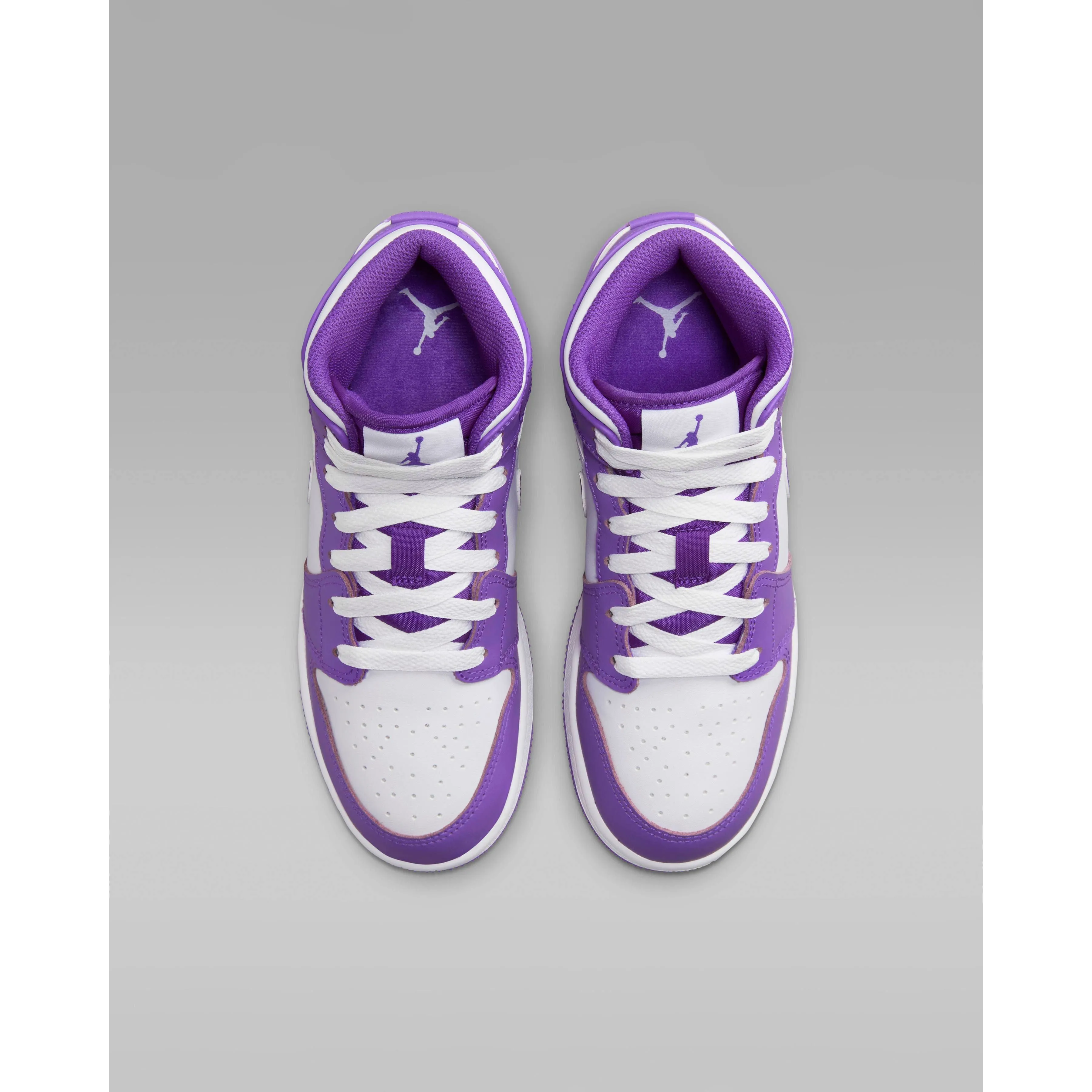 Nike Kid's Air Jordan 1 Mid GS Shoes - Purple Venom / White