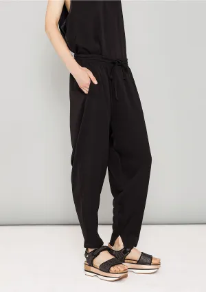 PANTS LOOSE ELASTIC - HEAVY DRAPING black