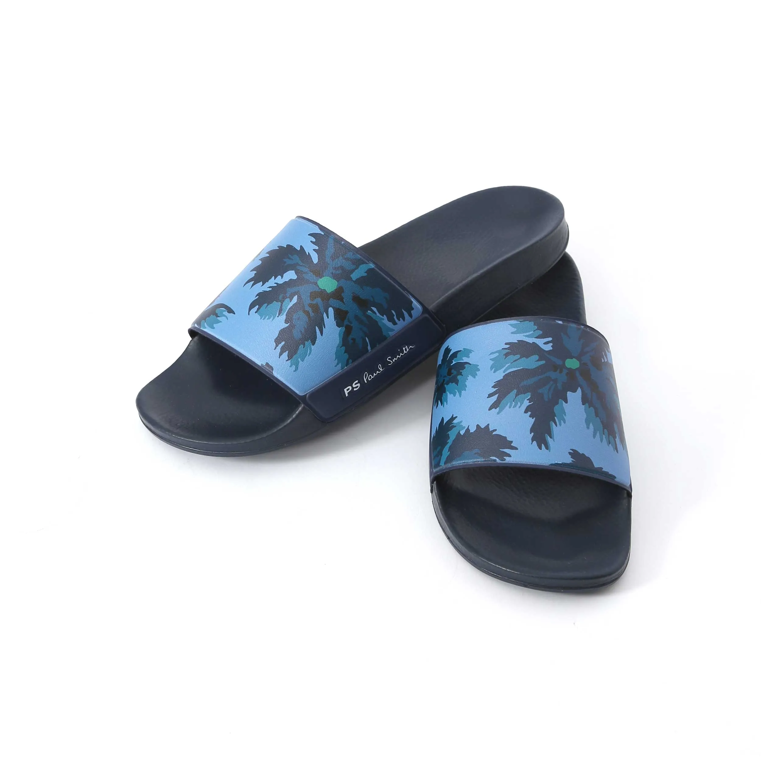 Paul Smith Nyro Floral Print Slide in Navy