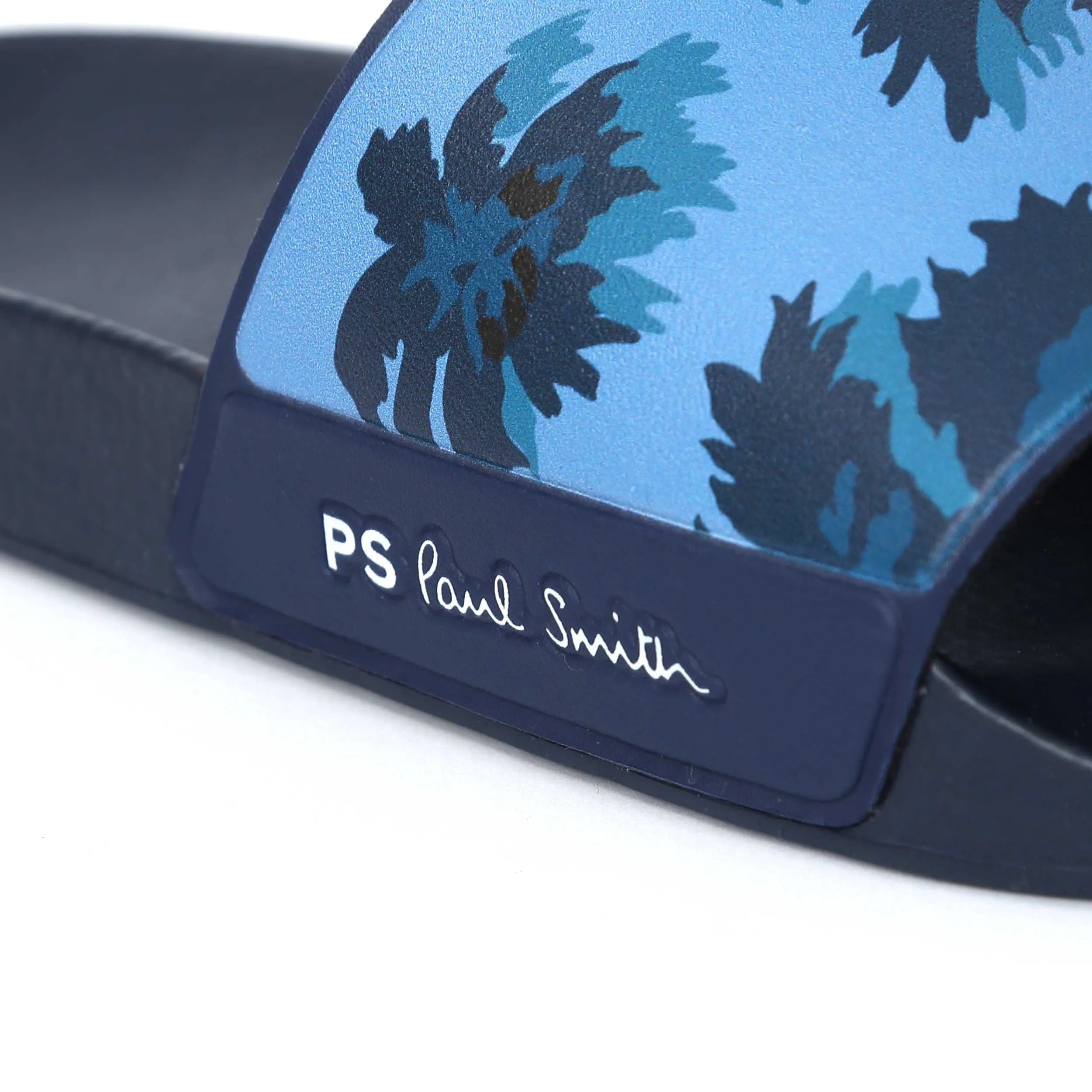 Paul Smith Nyro Floral Print Slide in Navy