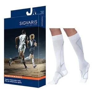 Performance Sock Calf, 20-30, Size LL, Closed Toe, White