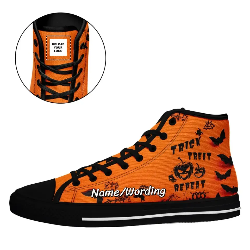 Personalized Corporate Gifts, business gifts ideas Personalized Halloween Sneakers, Custom Ghost Shoes, Pumpkin, Skull ,  Bat Shoes Gift,KWH-7218-23023001