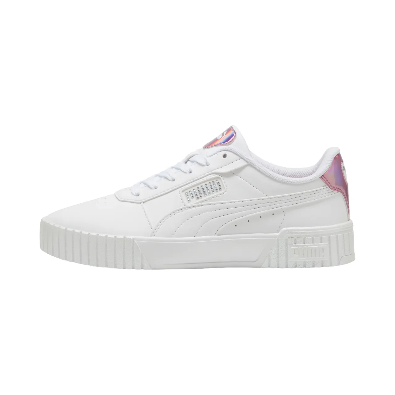 Puma scarpa sneakers da donna Carina 2.0 GirlPower 395095-01 bianco-argento