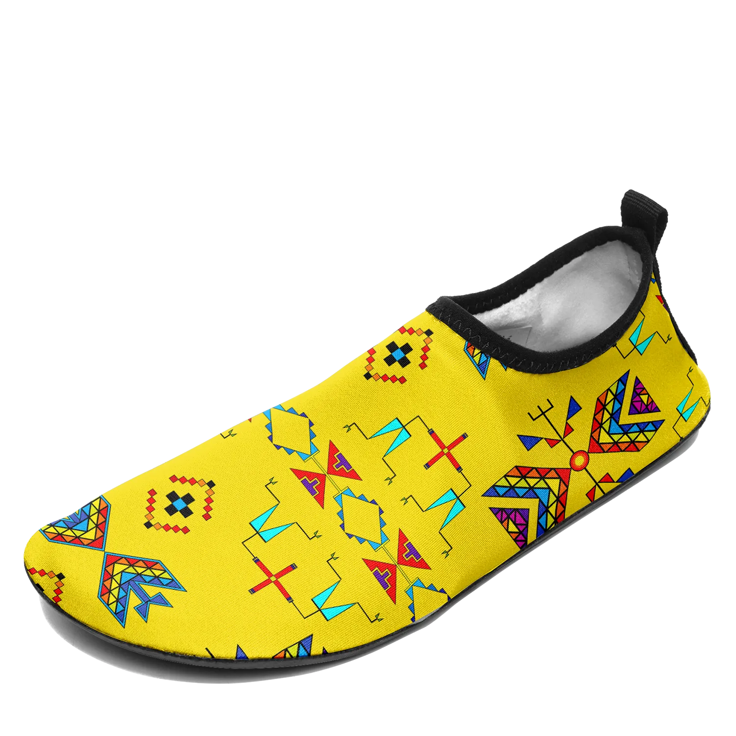 Rainy Chief Rainbow Yellow Kid's Sockamoccs Slip On Shoes